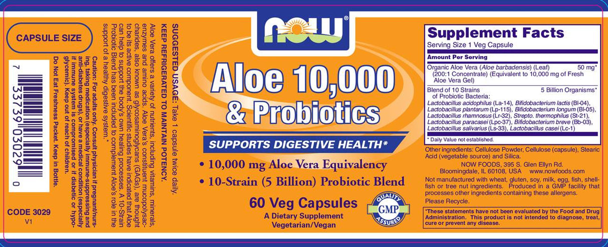 Aloe Vera 10 000 a probiotiká - 60 kapsúl