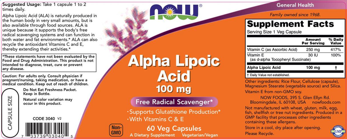 Kyselina alfa lipoová 100 mg - 120 kapsúl