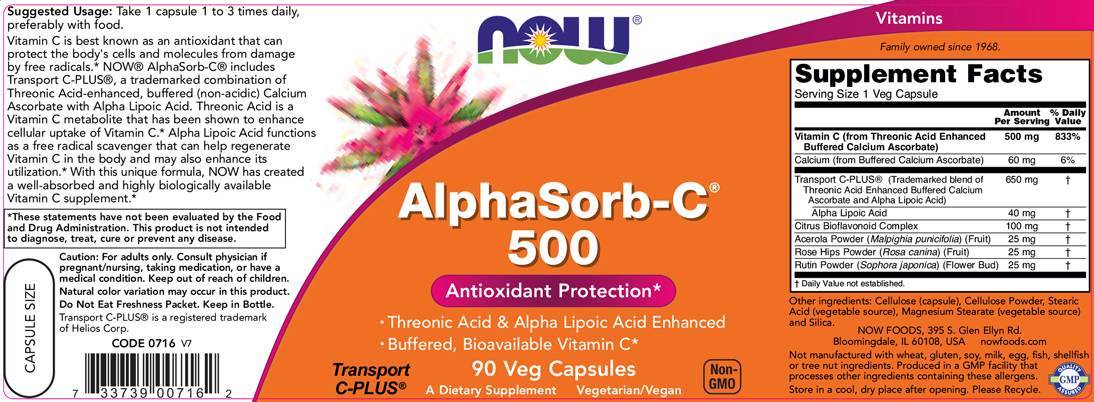 Alphasorb -C 500 mg - 180 kapsúl