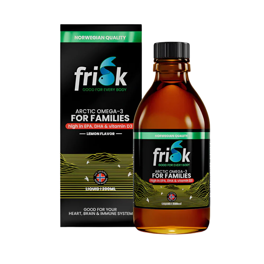 Arktická kvapalina-tekutý omega-3-citrónová príchuť / 100% divoká treska z Nórska-200 ml