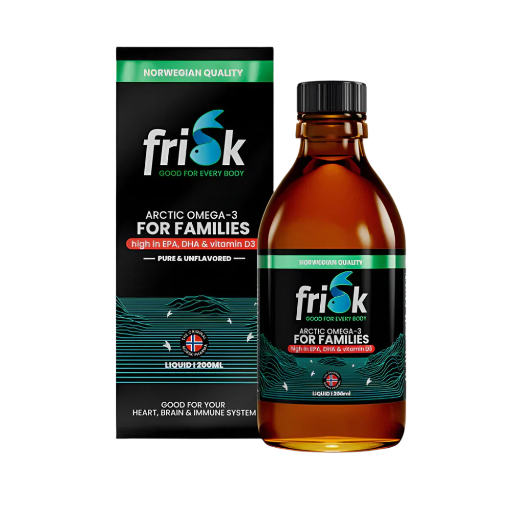 Arktická kvapalina-tekutina Omega-3-prírodná chuť / 100% divoká treska z Nórska-200 ml