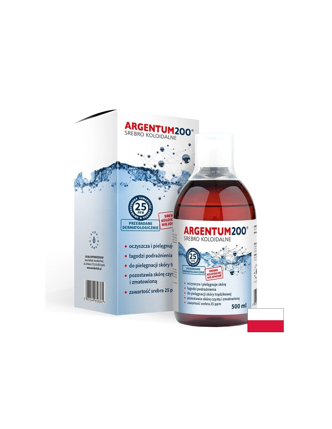 Colloidal Silver Argentum200®, 25 ppm, 500 ml