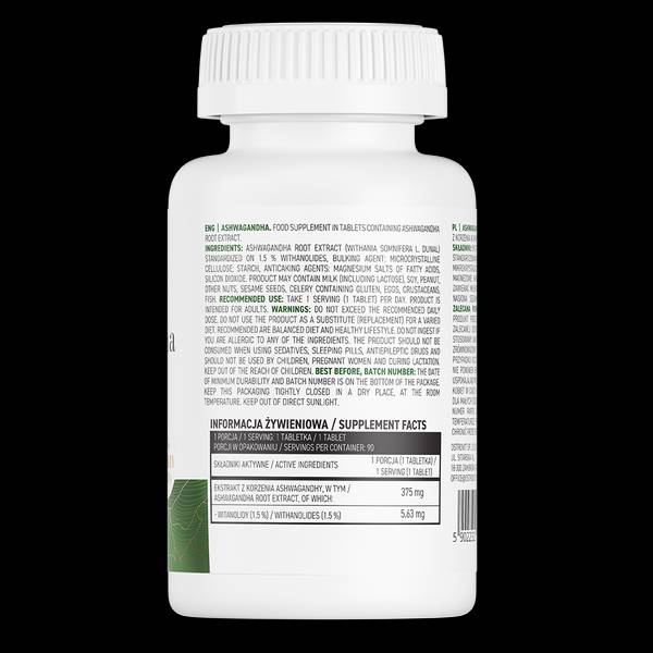 Extrakt Ashwagandha 375 mg - 90 tabliet