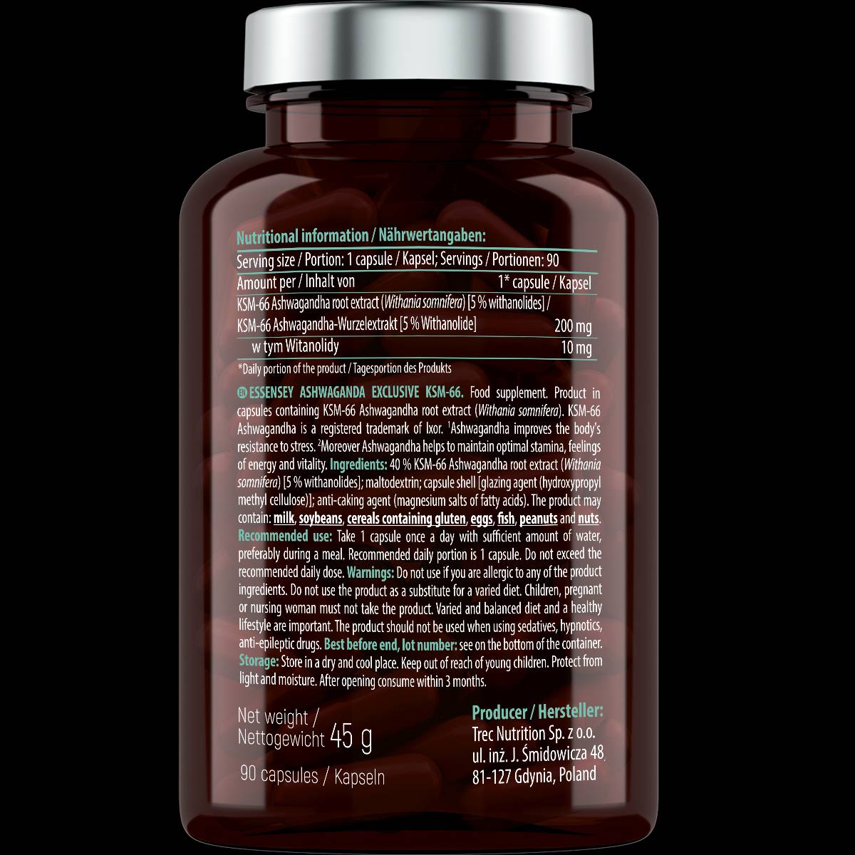 Ashwagandha KSM -66 200 mg - 90 kapsúl