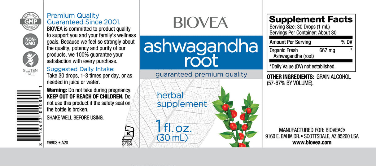 Ashwagandha koreňové kvapky / 30 ml