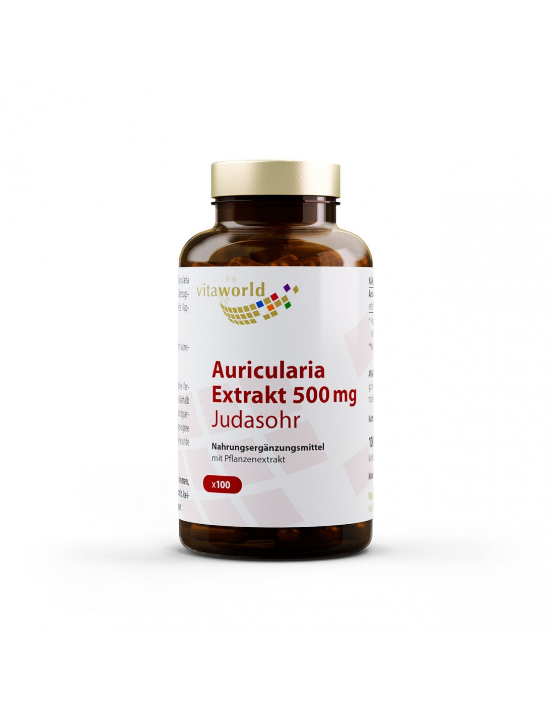 Auricularia (Judasohr) Extrakt / Auricularia (Judasohr) 500 mg, 100 kapsúl