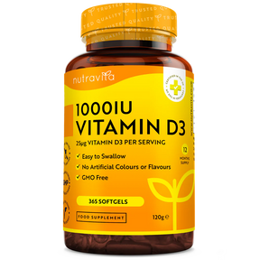 Vitamin D3 1000iu (25ug) 365 Softgels - Nutra Best Europe