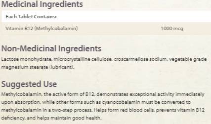 B12 metylcobalamín 1000 mcg - 210 sublingválne tablety