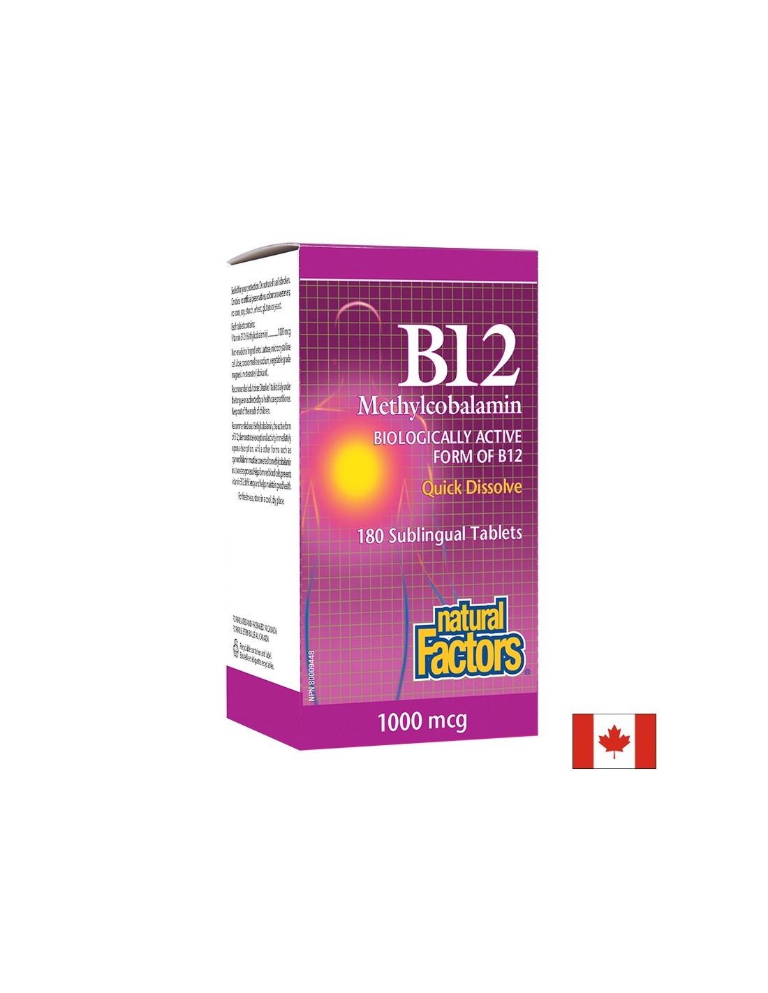 B12 metylcobalamín 1000 mcg - 180 sublingválne tablety
