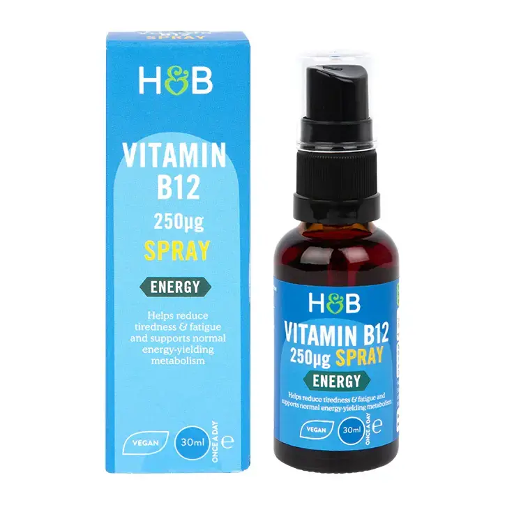 Vitamín B12 (metylcobalamín) Orálny sprej (energetický sprej vitamínu B12) 250UG 30 ml Holland & Barrett