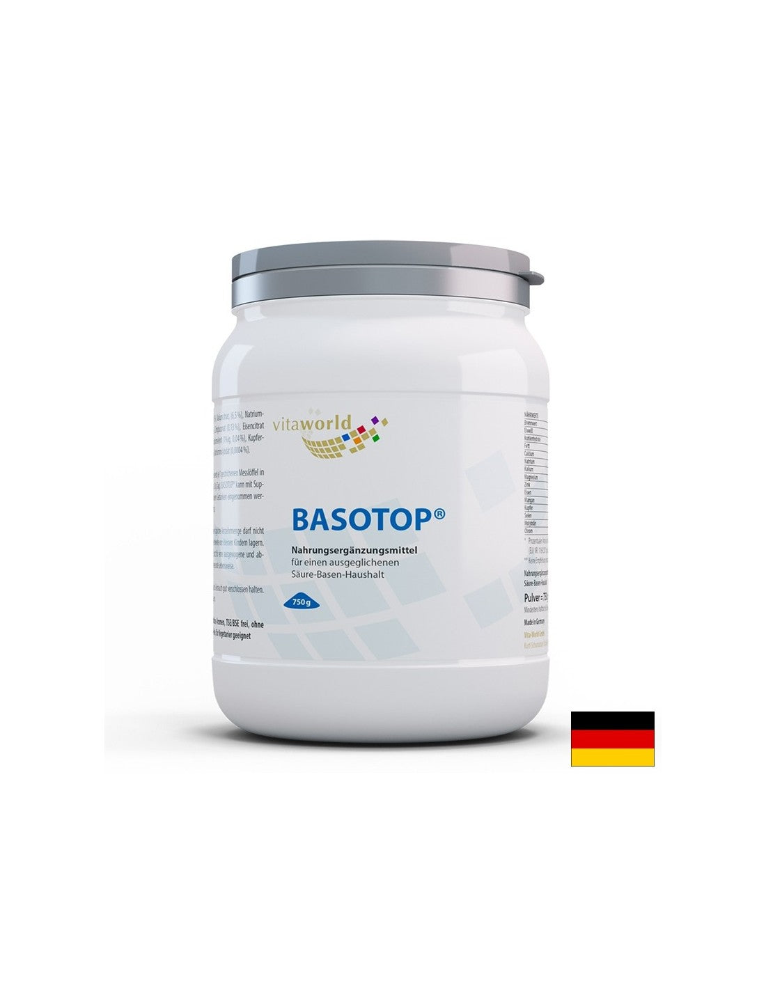 Minerály a stopové prvky pre rovnováhu alkalických kyselín - bazotop, 750 g, prášok