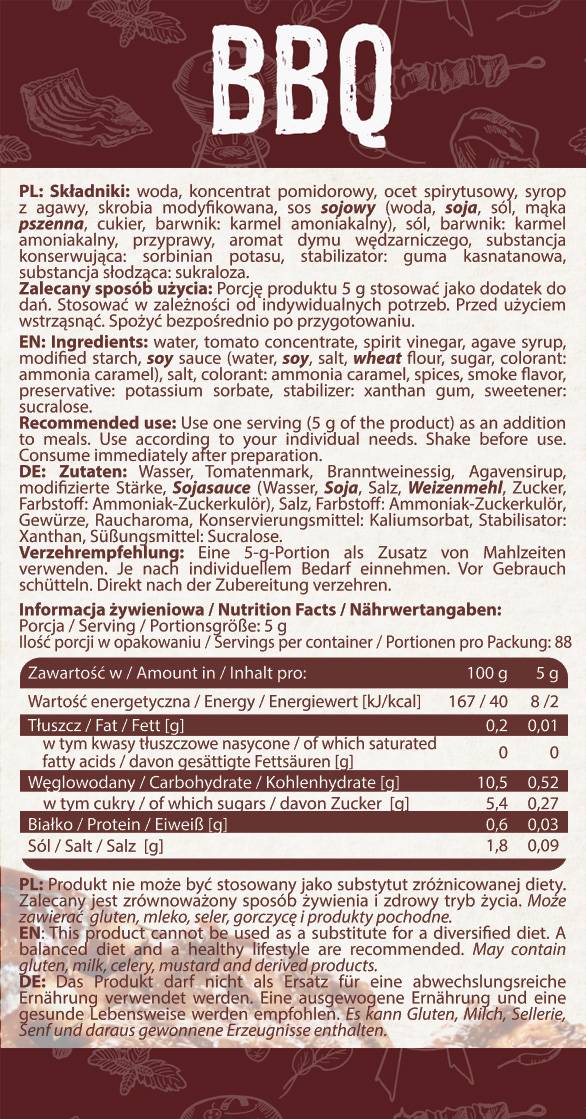 BBQ omáčka Nízka kalória - 440 ml