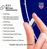 BCAA (2:1:1) s vitamínmi B6 a B12 - 180 Vcapsules. <tc>Nutravita</tc>