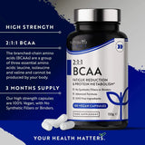 BCAA (2:1:1) s vitamínmi B6 a B12 - 180 Vcapsules. <tc>Nutravita</tc>