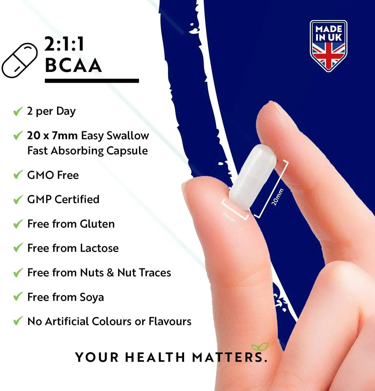 BCAA (2:1:1) s vitamínmi B6 a B12 - 180 Vcapsules. <tc>Nutravita</tc>