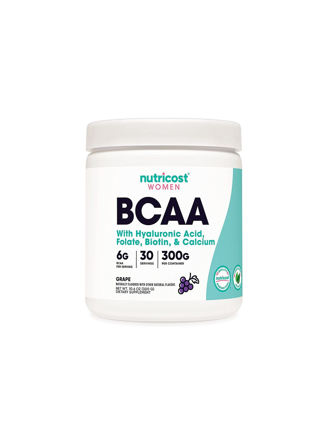 Rozvetvené reťazové aminokyseliny pre ženy - BCAA - (príchuť hrozna), 300 g prášku