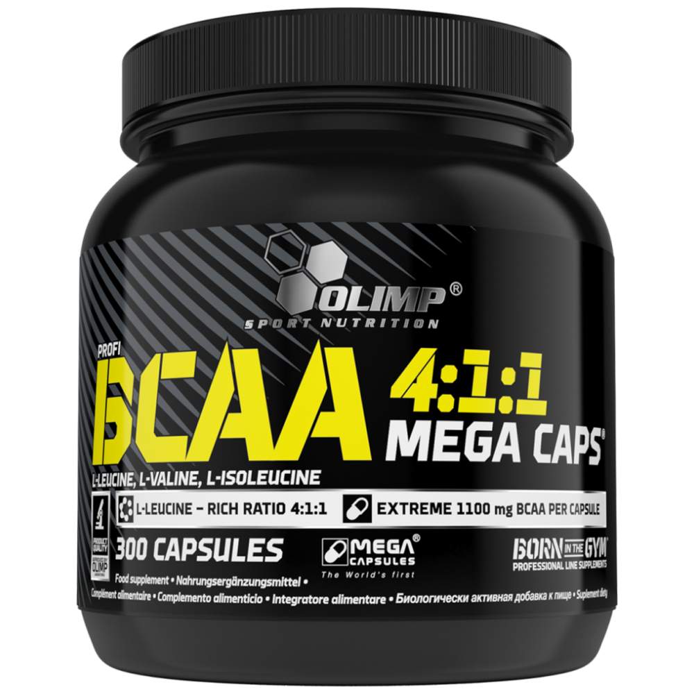 BCAA 4: 1: 1 mega čiapky 300 kapsúl