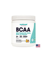 Aminokyseliny rozvetveného reťazca BCAA + Vitamín D3, kyselina listová, biotín, vápnik (pre ženy), 300 g prášku s mangovou príchuťou