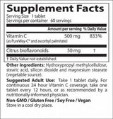 Najlepší 12-hodinový vitamín C s tabletami Pureway-C-60