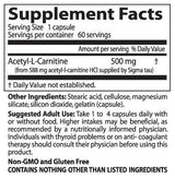 Najlepšie acetyl-L-karnitín 500 mg-60 kapsúl