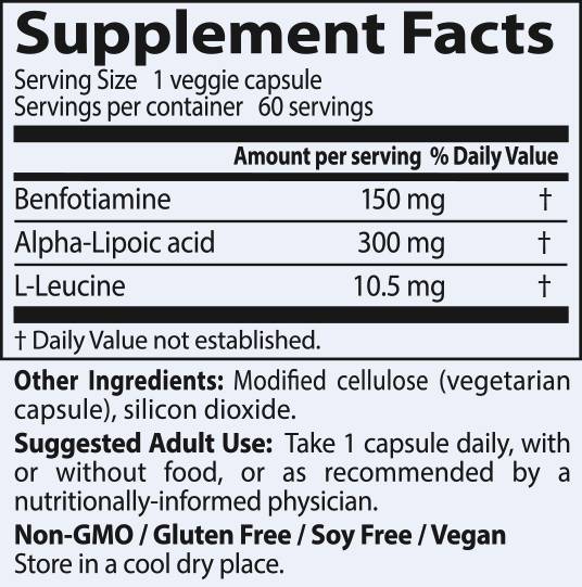 Najlepší benfotiamín 150 mg + kyselina alfa -lipoová 300 mg - 60 kapsúl