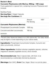 Najlepší kurkumín fytozóm 500 mg / s Meriva - 180 kapsúl
