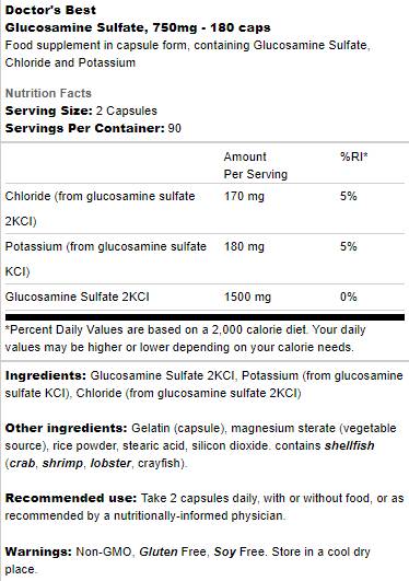 Najlepšie glukozamín sulfát 750 mg - 180 kapsúl