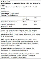 Najlepší prírodný vitamín K2 Mk-7 180 McG | Plus D -3 - 60 kapsúl