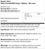 Najlepšie vegánske MSM 1000 mg | S optimsm - 180 kapsúl