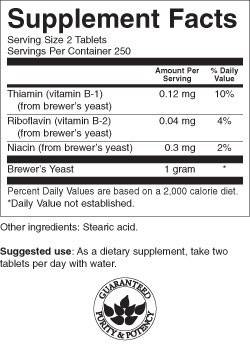 Pivovarské kvasinky 500 mg 500 tabliet