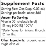 Vitamín dieťaťa D3 400 IU - 11 ml