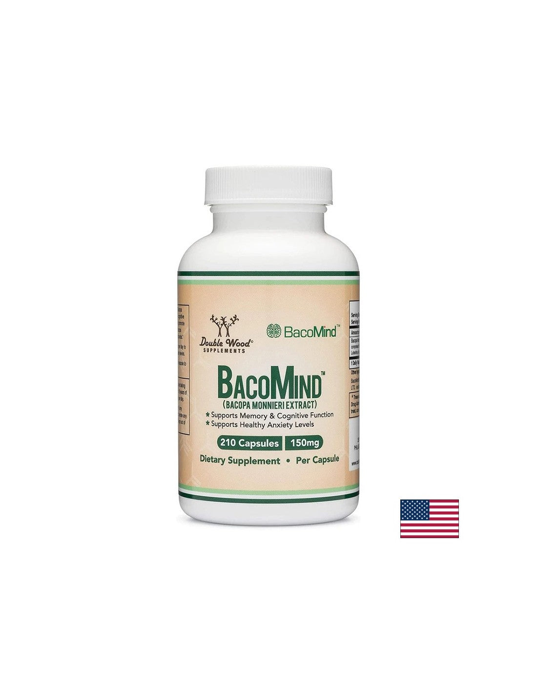 Funkcia mozgu - Bacopa Monieri BacoMind™, 210 kapsúl <tc>Double Wood</tc>