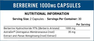 Berberine 1000 mg s astragínom - 60 kapsúl