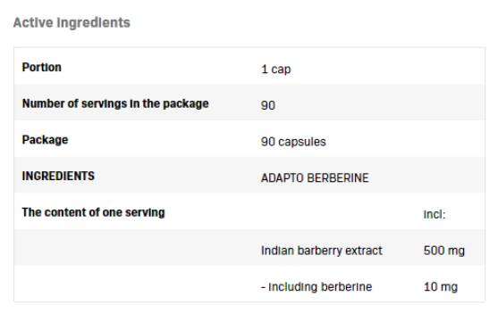 Berberine 500 mg - 90 kapsúl