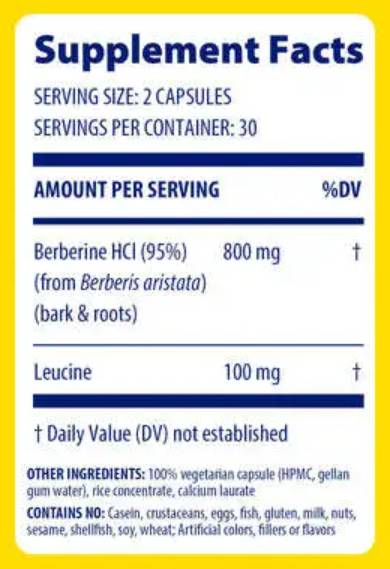 Berberine 800 mg - 120 kapsúl