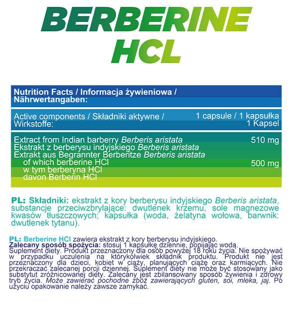 Berberine HCl 510 mg | Výňatok z indického čistého čreva - 90 kapsúl