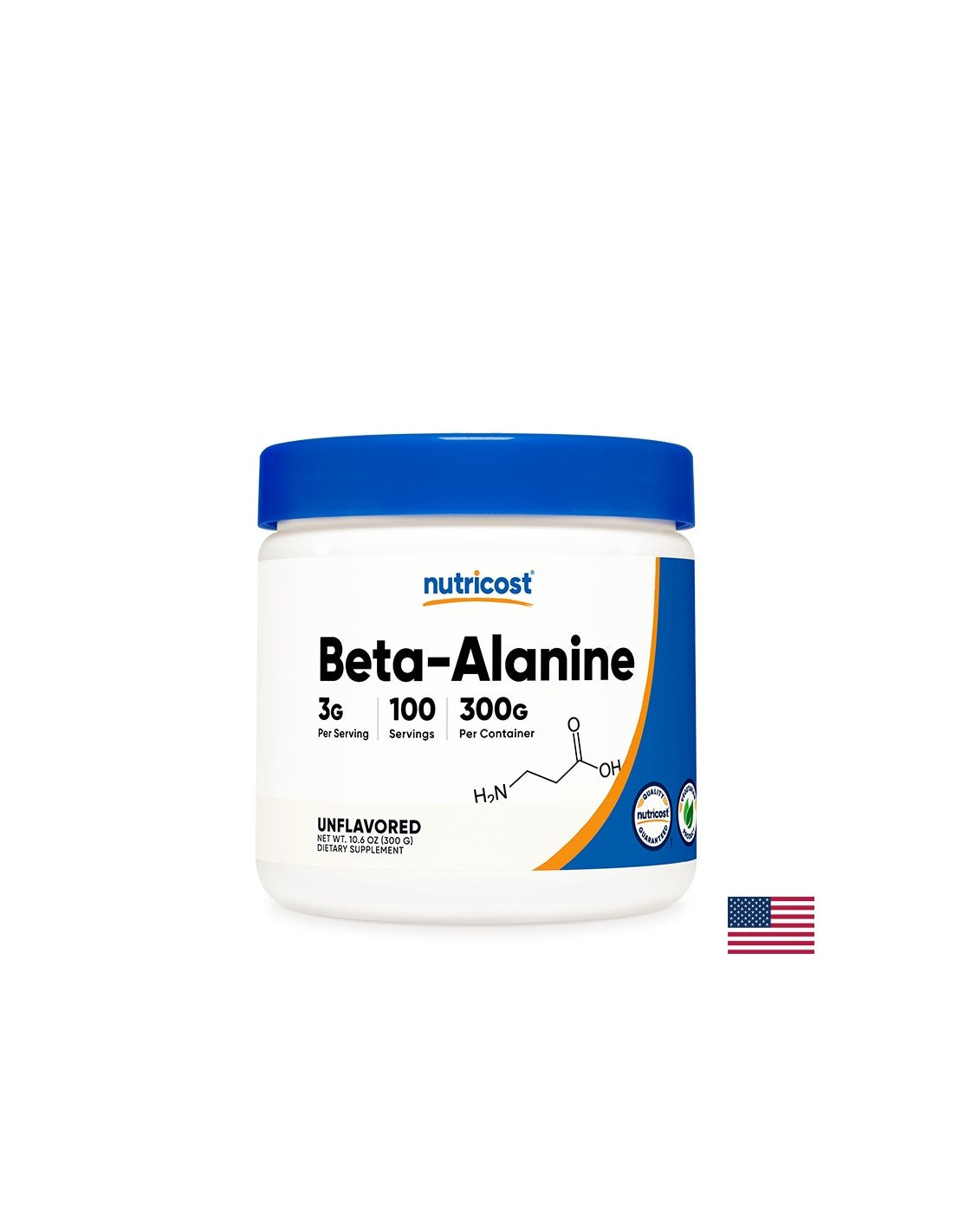 Sila a vytrvalosť - Beta-alanín, 300 g <tc>Nutricost</tc> prášok