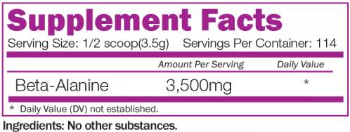 Beta -alanín 3500 mg - 400 gramov