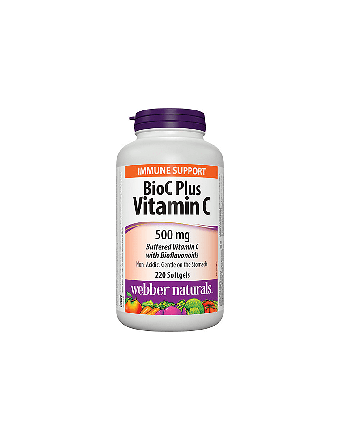 Bioc plus vitamín C 500 mg - vitamín C 500 mg (pufrovaný) s bioflavonoidmi 60 mg, 220 kapsúl softgel