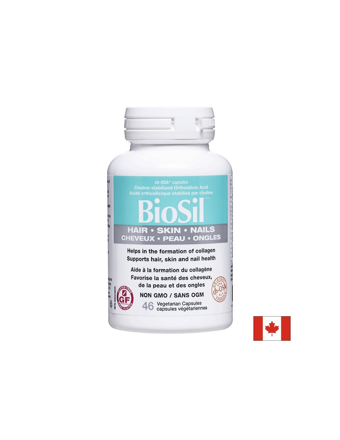 BioSil™ Hair, Skin &amp; Nails/ Vlasy, pokožka a nechty x 46 kapsúl <tc>Natural Factors</tc>