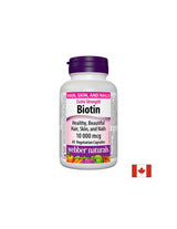 Biotín extra sila / extra sila biotínu, 10 000 mcg, 45 kapsúl <tc>Webber Naturals</tc>