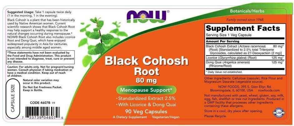 Čierny koreň Cohosh 80 mg - 90 kapsúl