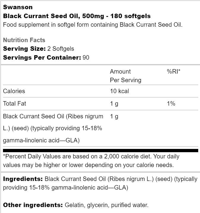 Olej z čierneho rídy 500 mg 180 gélových kapsúl