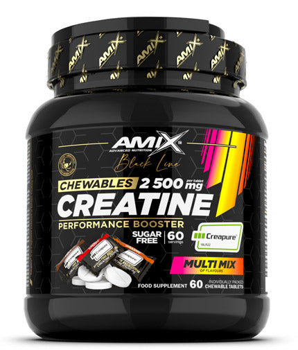 Čierna čiara kreatín Creapre 2500 mg nula cukor/60 žuvačiek