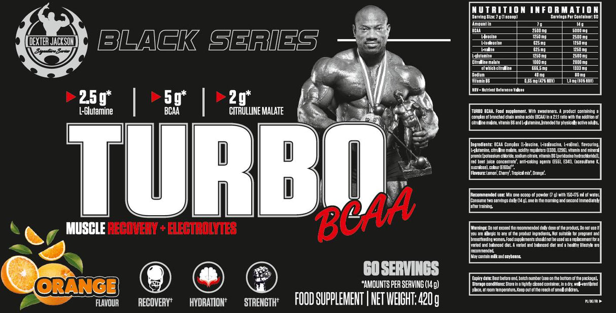 Čierna séria | Turbo BCAA Recovery a Electrolytes - 420 gramov