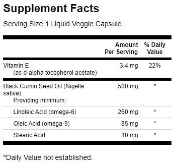 Olej z čierneho kmínu 500 mg - 60 gélových kapsúl