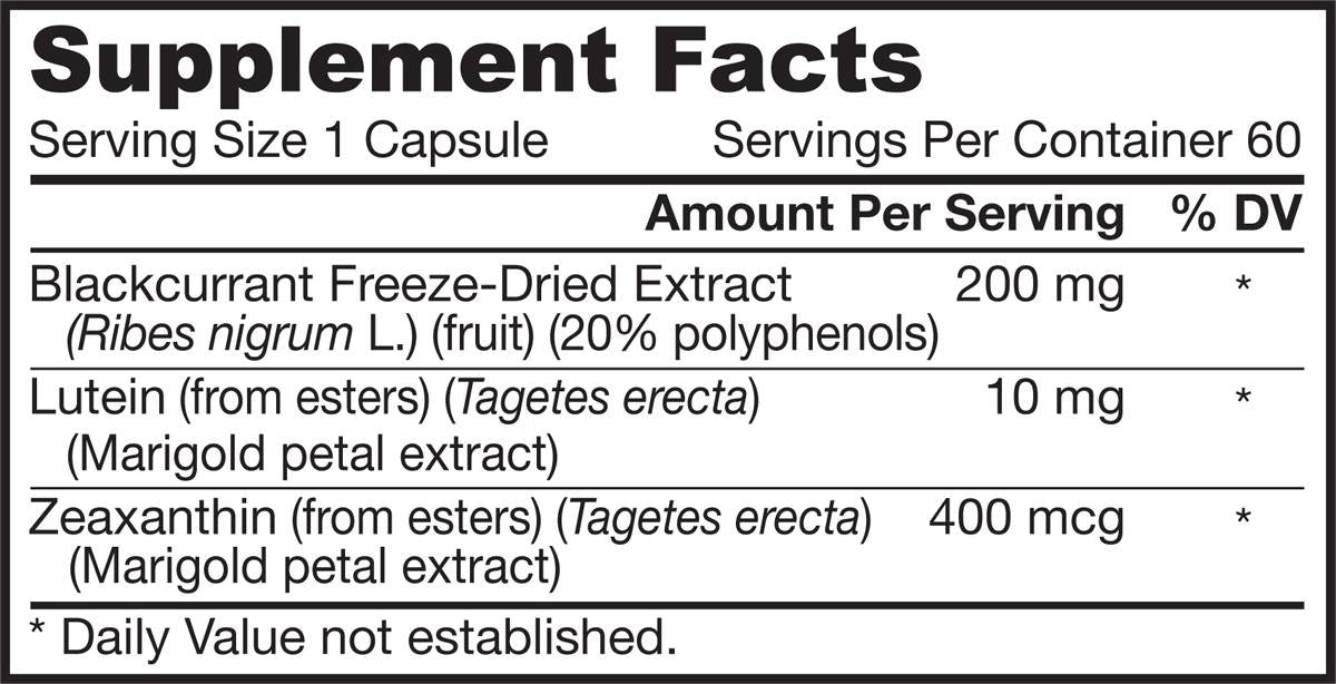 BlackCurrant + Lutein 60 kapsuly