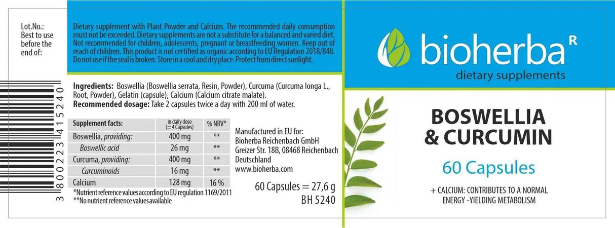 Boswellia a kurkumín - 60 kapsúl