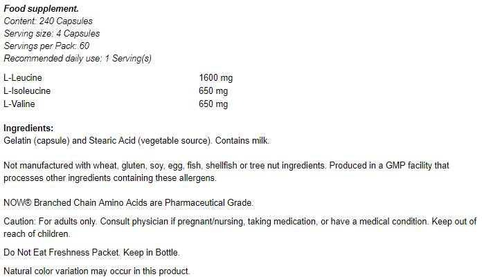 Rozvetvené reťazové aminokyseliny / BCAA - 240 kapsúl