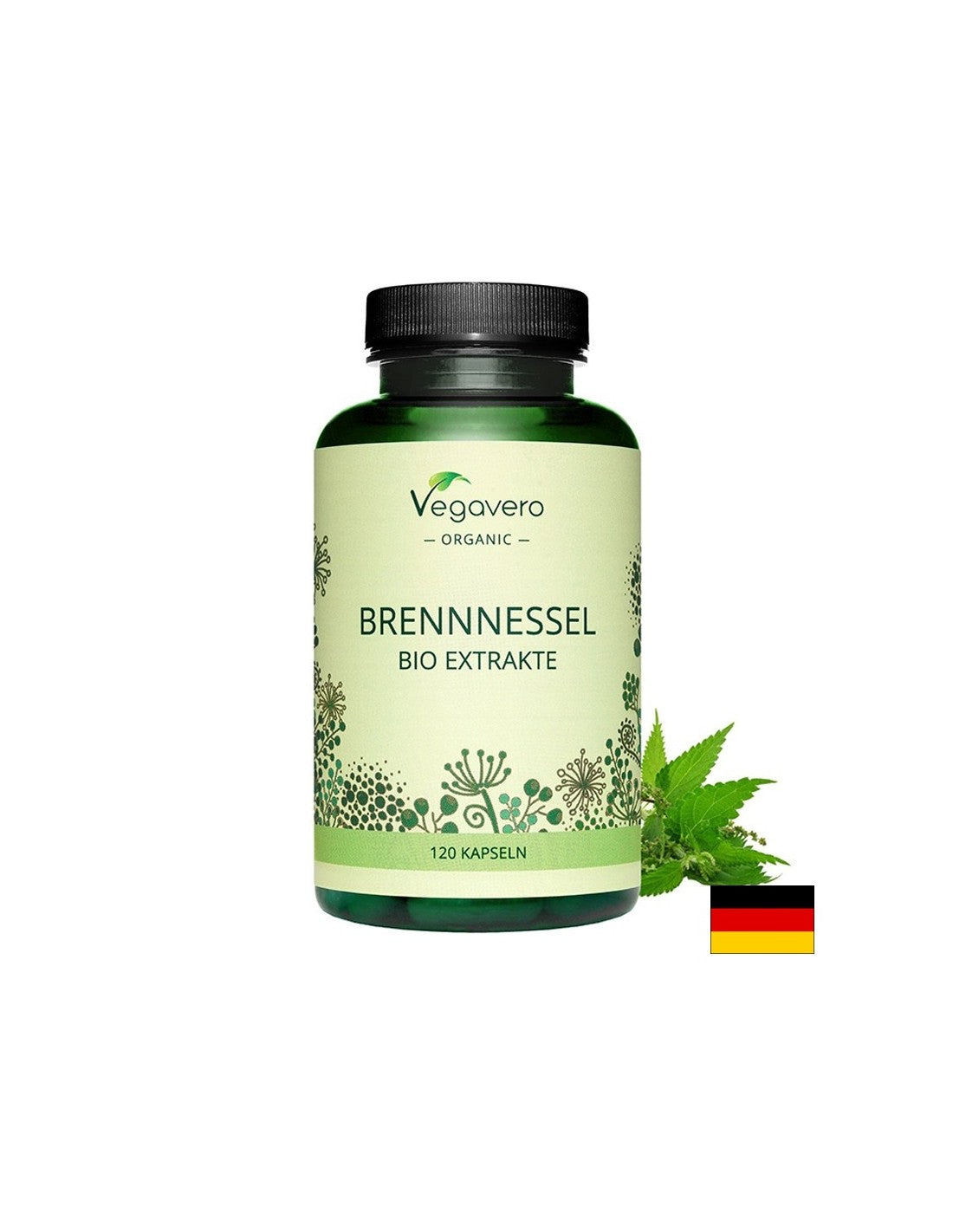 Bio extrakt zo žihľavy - Brennessel Bio extrakt, 120 kapsúl <tc>Vegavero</tc>